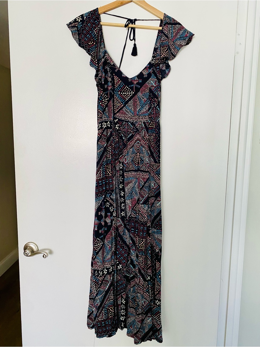 OYSHO Boho Maxi Dress with Multicolor Print